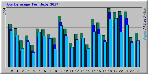 Hourly usage for July 2017